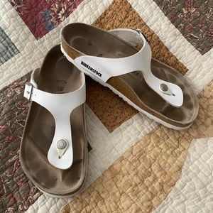 Women’s Birkenstock Gizeh White Sandals 38